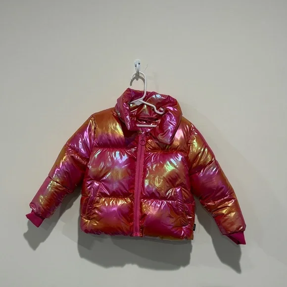 • Rock Your Baby • Girls Barbie Puffer Jacket Pink Shiny 
5 - Picture 2 of 3